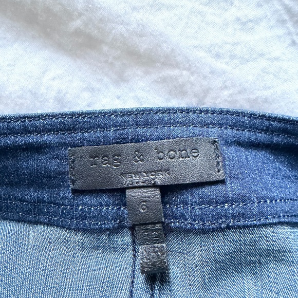 Rag & Bone “Siggy” Snap-front Denim Mini Skirt - size 6 - Picture 4 of 10